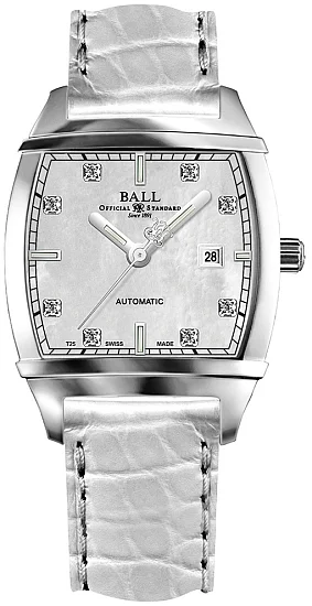 Ball Conductor Transcendent Diamonds Pearl Dial Ladies NL1068D-L3J-WH