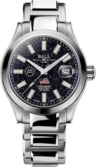 Ball Engineer M Marvelight Patriot COSC Chronometer 904L Limited Edition NM9032C-S9C-ABE1