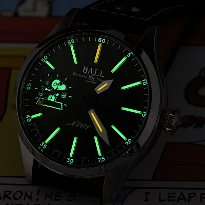 Ball Engineer Master II 46mm Mechanical Small Second Snoopy Flying Ace Limited Edition NM2638C-L2J-BK