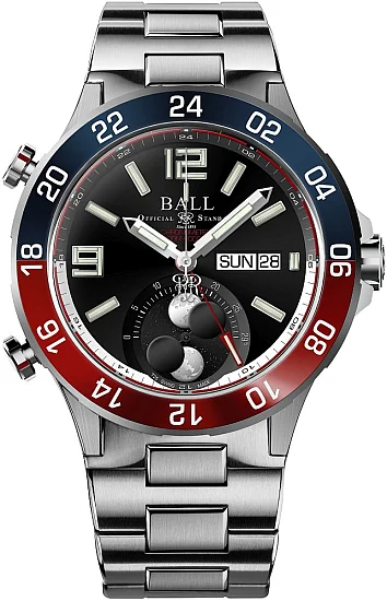 Ball Roadmaster Marine GMT Moonphase 42mm COSC Chronometer DG3220A-S1CJ-BK