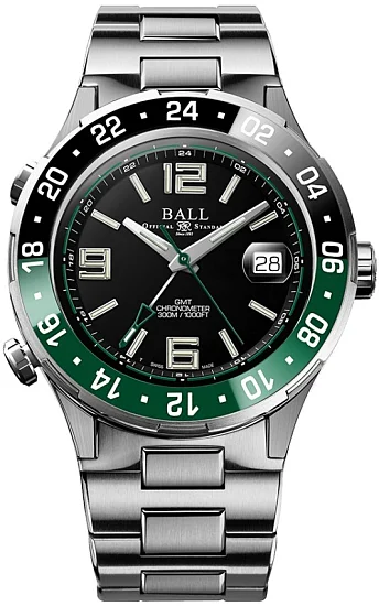 Ball Roadmaster Pilot GMT 40mm COSC Chronometer DG3038A-S3C-BK