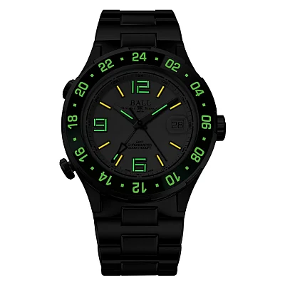 Ball Roadmaster Pilot GMT 40mm COSC Chronometer DG3038A-S3C-WH