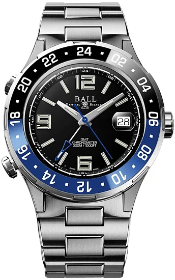 Ball Roadmaster Pilot GMT 40mm COSC Chronometer DG3038A-S4C-BK