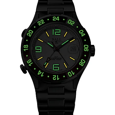 Ball Roadmaster Pilot GMT 40mm COSC Chronometer DG3038A-S1C-WH