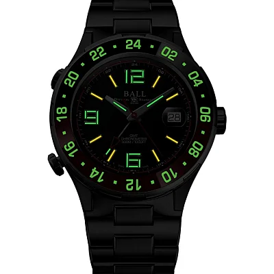 Ball Roadmaster Pilot GMT 40mm COSC Chronometer DG3038A-S1C-BK