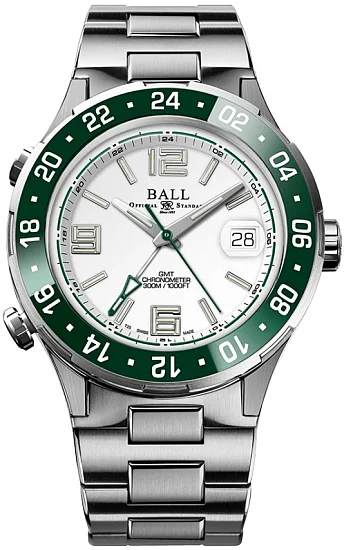Ball Roadmaster Pilot GMT 40mm COSC Chronometer DG3038A-S7CJ-WH