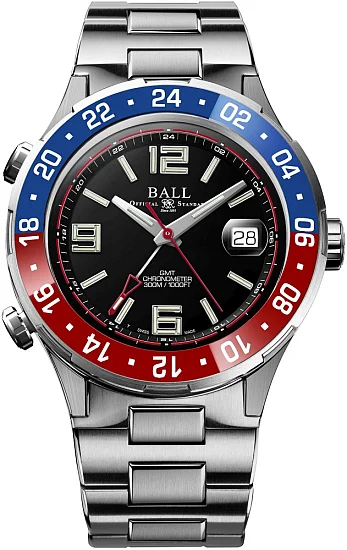 Ball Roadmaster Pilot GMT 40mm COSC Chronometer DG3038A-S2C-BK