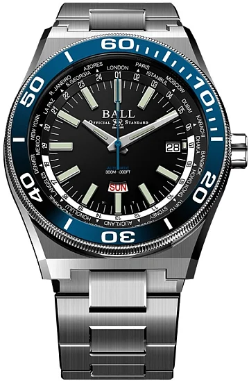 Ball Roadmaster Worldtimer COSC Chronometer DG3032A-S-BKBE
