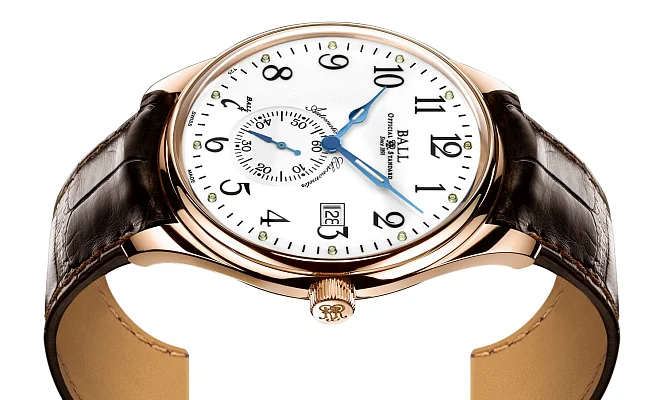 Ball Trainmaster Standard Time COSC Chronometer 904L NM3888D-PG-LCJ-WH