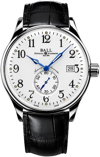 Ball Trainmaster Standard Time COSC Chronometer 904L NM3888D-LL1CJ-WH