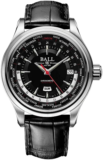 Ball Trainmaster Worldtime COSC Chronometer GM2020D-LL1FCJ-BK