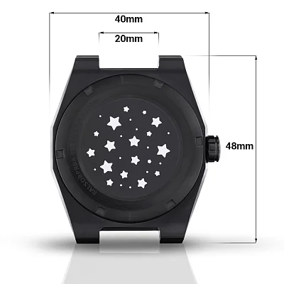 Balticus Czarny Gwiezdny Pył Power Reserve 40mm Awenturyn Set BLT-BALSDBPRBA