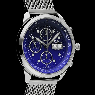 Balticus Grey Seal III Chrono Niebieski Gradient Set Valjoux BLT-BALGSBLCH