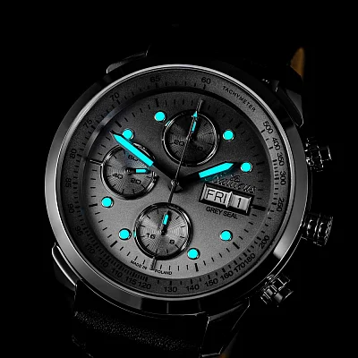 Balticus Grey Seal III Chrono Szary Gradient Set Valjoux BLT-BALGSGRCH