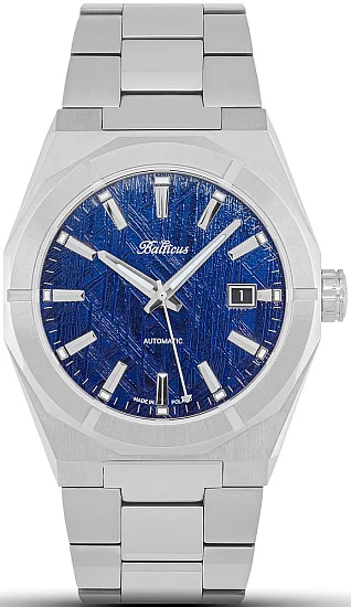 Balticus Gwiezdny Pył 40mm Datownik Granatowy Meteoryt BLT-BALSDBMD