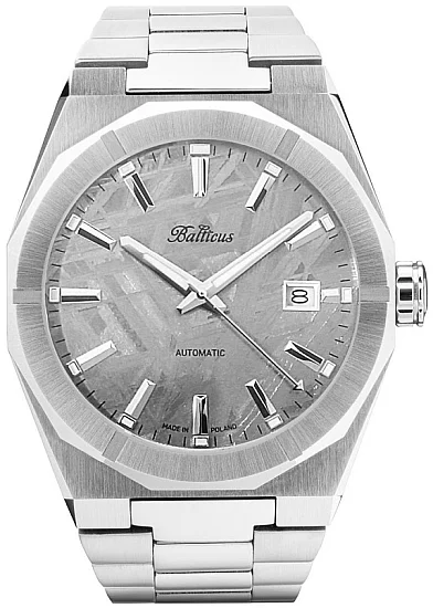 Balticus Gwiezdny Pył 40mm Datownik Szary Meteoryt BLT-BALSDNMD