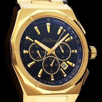 Balticus Gwiezdny Pył Złoty 42mm Chrono BLT-BALSDCHBAG