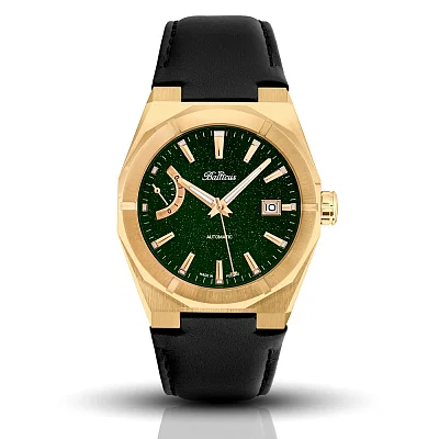 Balticus Złoty Gwiezdny Pył Power Reserve 40mm Zielony Awenturyn Set BLT-BALSDGPRGA