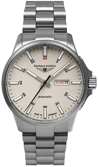 Bauhaus Aviation Automatic Day-Date Sapphire Titanium BA-2866M-5