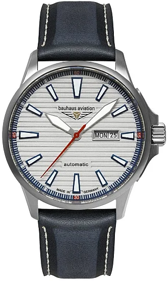 Bauhaus Aviation Automatic Day-Date Sapphire Titanium BA-28621