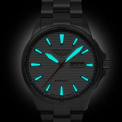 Bauhaus Aviation Automatic Day-Date Sapphire Titanium BA-2862M1