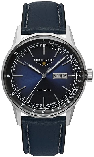Bauhaus Aviation Automatic Day-Date Sapphire Titanium BA-23663