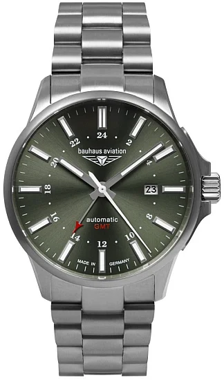Bauhaus Aviation Automatic GMT Sapphire Titanium BA-2868M-4