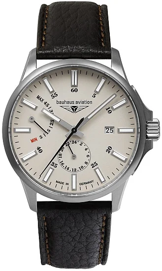 Bauhaus Aviation Automatic Power Reserve Sapphire Titanium BA-2860-5