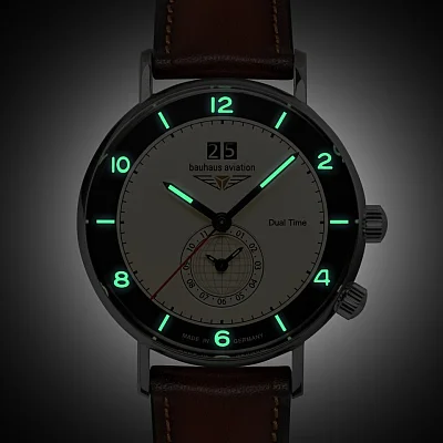 Bauhaus Aviation Big-Date Dual Time BA-24462