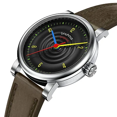 Bauhaus Walter Gropius Sound of Bauhaus Automatic Leather Strap WG.A802-07