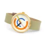  Zdjęcie 2 Bauhaus Walter Gropius Forum Centum Leather Strap Yellow Gold PVD WG.010-02