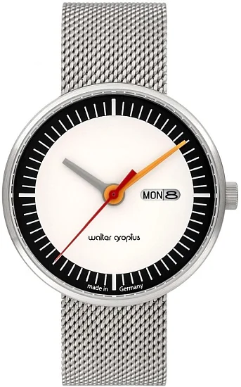 Bauhaus Walter Gropius Forum Classic Date Mesh Day-Date WG008-01M