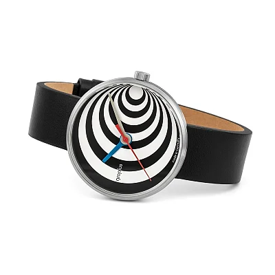 Bauhaus Walter Gropius Forum Excentric Black Leather Strap WG.002-02