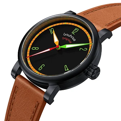 Bauhaus Walter Gropius Kontur Automatic Leather Strap WG.A803-013