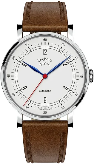 Bauhaus Walter Gropius New Bauhaus Automatic Leather Strap WGNA002-01