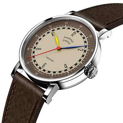 Bauhaus Walter Gropius New Bauhaus Automatic Leather Strap WG.NA002-08