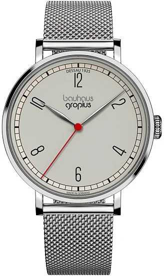 Bauhaus Walter Gropius New Bauhaus Dessau 1925 Milanaise Steel Bracelet WGN003-16M