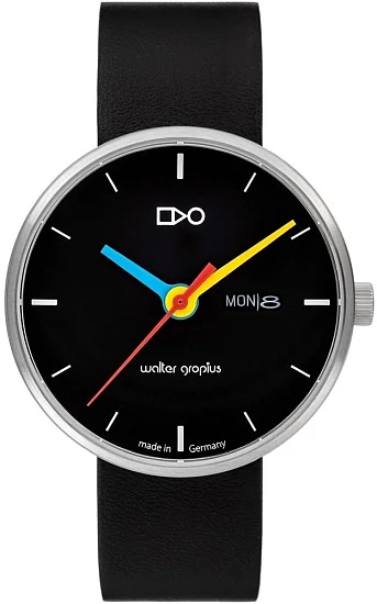 Bauhaus Walter Gropius Forum Simplex Leather Strap Day-Date WG007-04