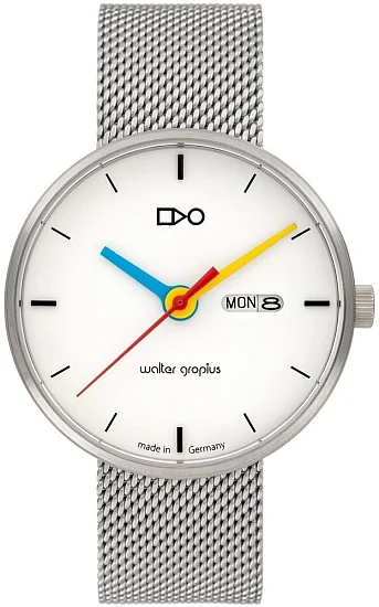 Bauhaus Walter Gropius Forum Simplex Mesh Day-Date WG007-03M