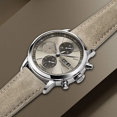 Baume & Mercier Classima Gent Automatic Chronograph Date Leather Strap Grey Dial M0A10782