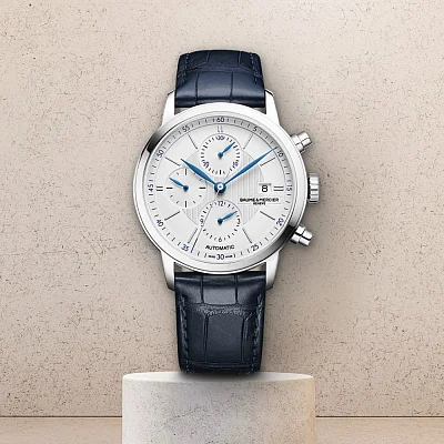 Baume & Mercier Classima Gent Automatic Chronograph Date Leather Strap Grey Dial M0A10330