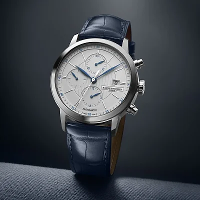 Baume & Mercier Classima Gent Automatic Chronograph Date Leather Strap Grey Dial M0A10330
