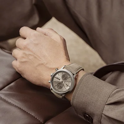 Baume & Mercier Classima Gent Automatic Chronograph Date Leather Strap Grey Dial M0A10782