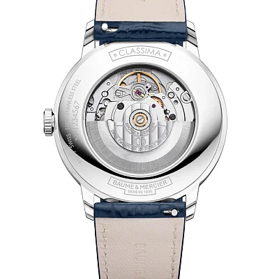 Baume & Mercier Classima Gent Automatic Date Leather Strap Blue Dial M0A10879
