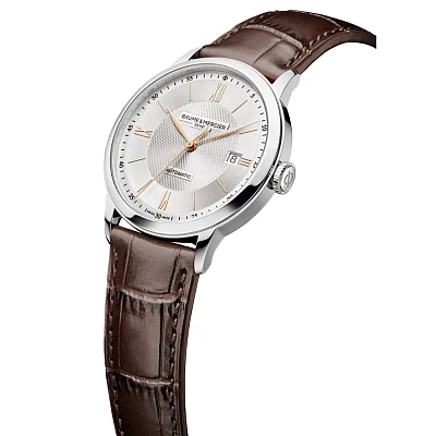 Baume & Mercier Classima Gent Automatic Date Leather Strap White Dial M0A10853