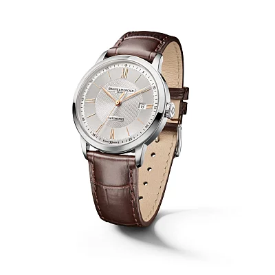 Baume & Mercier Classima Gent Automatic Date Leather Strap White Dial M0A10853