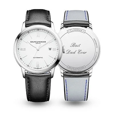 Baume & Mercier Classima Gent Automatic Date Leather Strap White Dial M0A10332
