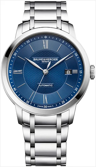 Baume & Mercier Classima Gent Automatic Date Steel Blue Dial M0A10880