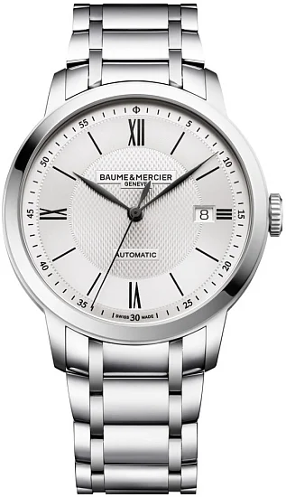 Baume & Mercier Classima Gent Automatic Date Steel White Dial M0A10854