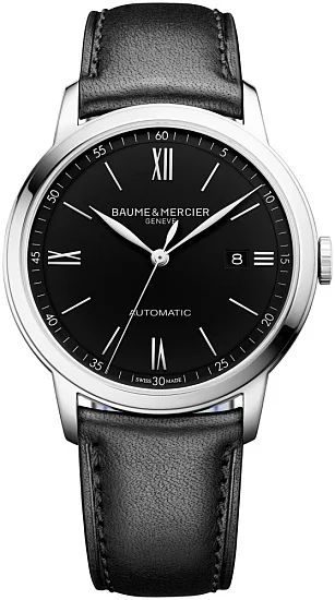 Baume & Mercier Classima Gent Automatic Date Leather Strap Black Dial M0A10453